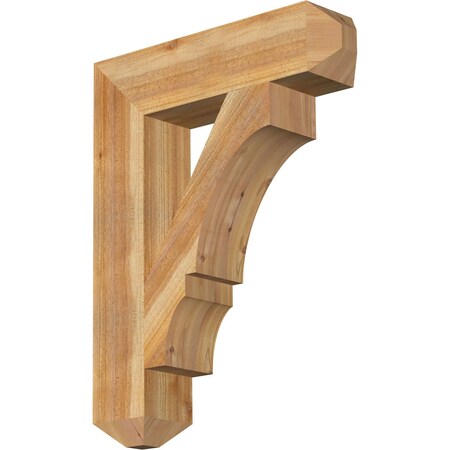 Ekena Millwork Balboa Craftsman Rough Sawn Bracket, Western Red Cedar, 6"W x 26"D x 34"H BKT06X26X34BOA04RWR